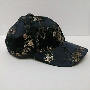NEW Black Satin Baseball Cap